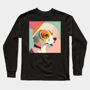 Retro Beagle: Pastel Pup Revival Long Sleeve T-Shirt